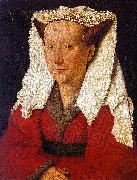 Jan Van Eyck Portrait of Margarete van Eyck oil painting on canvas